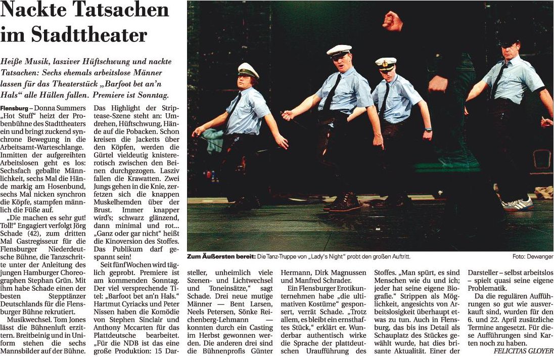 Die Proben im vollem Gange